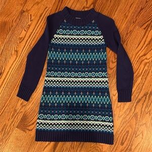 Old Navy girls sweater fair isle dress sz. 8